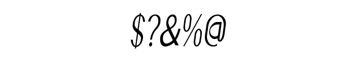 Accordion-CondensedItalic Font OTHER CHARS