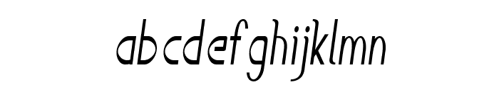 Accordion-CondensedItalic Font LOWERCASE