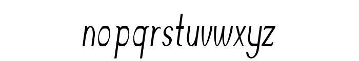 Accordion-CondensedItalic Font LOWERCASE