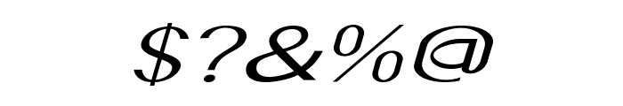 Accordion-ExtraexpandedItalic Font OTHER CHARS