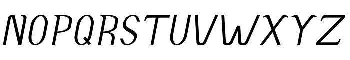 Accordion-Italic Font UPPERCASE