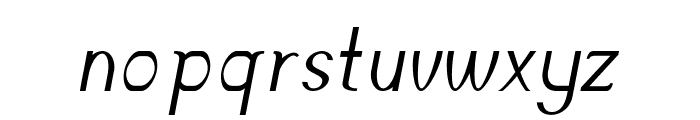 Accordion-Italic Font LOWERCASE