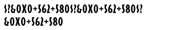 Blakely Bold Font OTHER CHARS