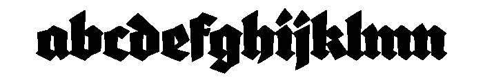 Blaktur Font LOWERCASE
