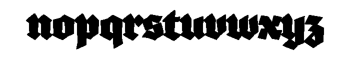Blaktur Font LOWERCASE