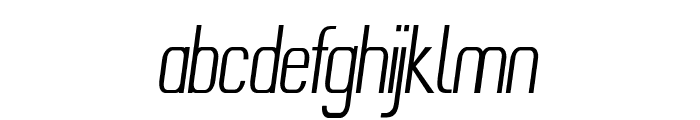 Findley-CondensedItalic Font LOWERCASE