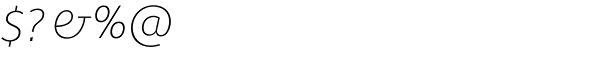 Maurea-Thin Italic Font OTHER CHARS