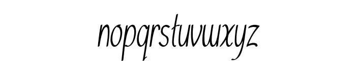 Tinsel-ExtracondensedRegular Font LOWERCASE