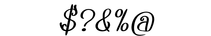 WillowWood-BoldItalic Font OTHER CHARS