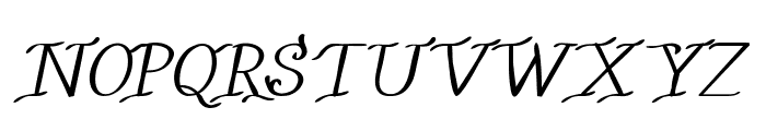 WillowWood-BoldItalic Font UPPERCASE