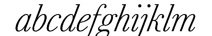 AgathaItalicVAR ExtraCondensedExtraLightItalic Instance FONT
