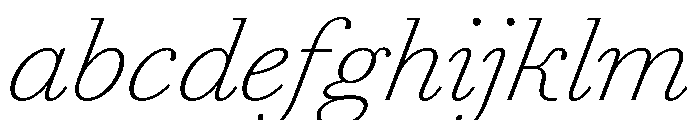 AgathaItalicVAR ThinItalic Instance FONT