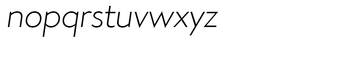 Aramis Extra Light Italic Font LOWERCASE