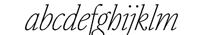 AtacamaItalicVAR ExtraCondensedThinItalic Instance FONT