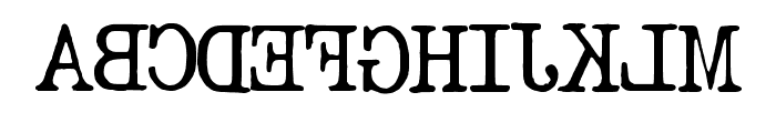 Backwards Typewriter By Regular FONT