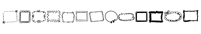 Hand drawn frames FONT