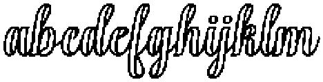 Chocolate Strawberry Outline Bold Slant 6 Regular otf (700) FONT