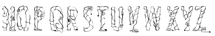 CrossedWires-Condensed Font UPPERCASE