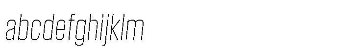 Field Gothic Narrow Field Gothic No. 30 XCond XLight Italic FONT