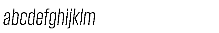 Field Gothic Narrow Field Gothic No. 31 XCond Light Italic FONT