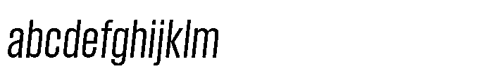 Field Gothic Narrow Field Gothic No. 32 XCond Italic FONT
