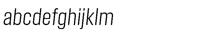 Field Gothic Standard Field Gothic No. 41 Condensed Light Italic FONT