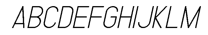 METRO POLICE LIGHT ITALIC Italic FONT