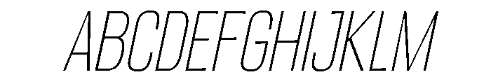 Migha-ThinCondensedCNTRSlant FONT