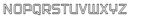 PF Haus Square Outline Font UPPERCASE