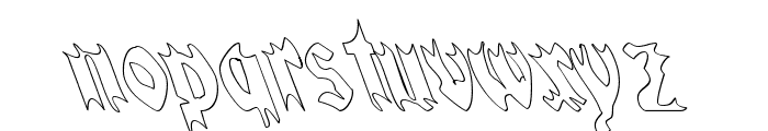 QuaelGothicHollowLefty Font LOWERCASE