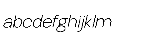 RCL Sendigo Italic Extra Light FONT
