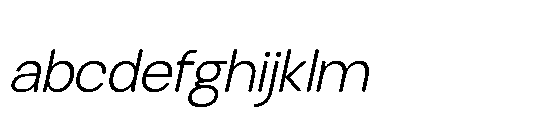 RCL Sendigo Italic Light FONT
