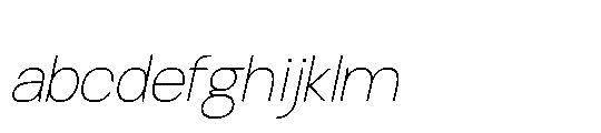 RCL Sendigo Italic Thin FONT
