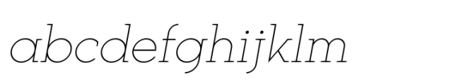 Trakya Slab 100 Thin Italic FONT