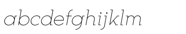 Trakya Slab Alt 100 Thin Italic FONT