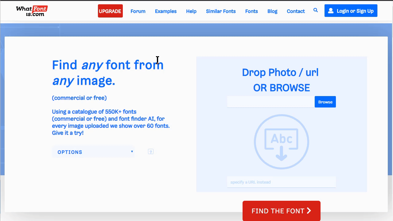 find my font using image