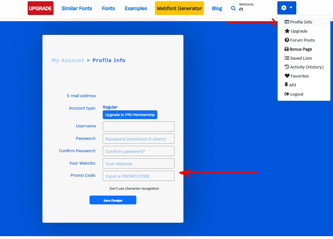 Promo Code Profile Info step 2