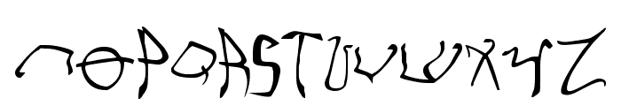001 Stretched-Strung Font UPPERCASE