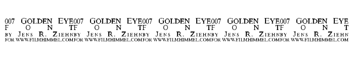 007 GoldenEye Font OTHER CHARS
