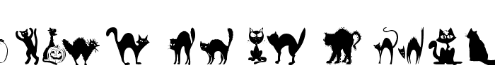 101! Black KatZ Font LOWERCASE