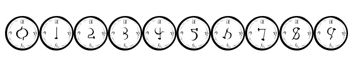 101! Clock Face Font OTHER CHARS