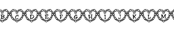 101! Heart Deco Font LOWERCASE