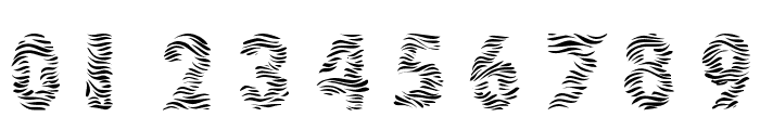 101! Zebra Print Font OTHER CHARS
