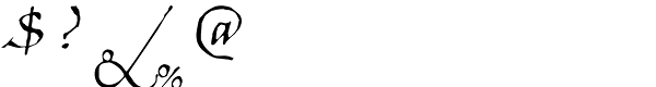 1540 Mercator Script Normal Font OTHER CHARS