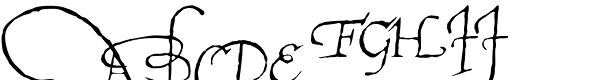 1540 Mercator Script Normal Font UPPERCASE