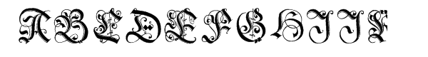 1543 German Deluxe Initials Font UPPERCASE