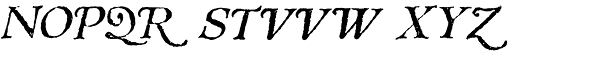 1543 Humane Jenson Italic Font UPPERCASE