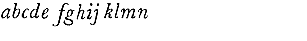 1785 GLC Baskerville Italic Font LOWERCASE