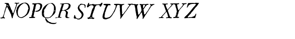 1786 GLC Fournier Italic Font UPPERCASE
