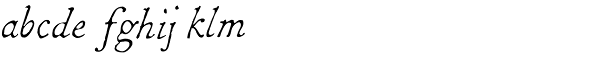 1786 GLC Fournier Italic Font LOWERCASE